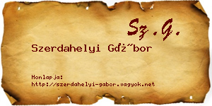 Szerdahelyi Gábor névjegykártya