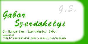 gabor szerdahelyi business card